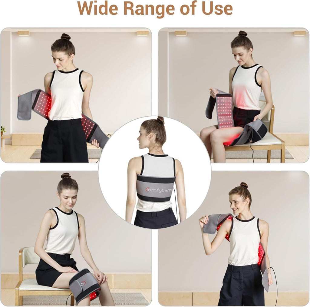 Red Light Therapy Belt with 126 Leds, FSA Eligible HSA Red Light Therapy for Body, 660Nm & 850Nm, Valentines Day Gifts for Her, 22W Light Wrap with Timer for Back Waist Joint Muscle(Corded)