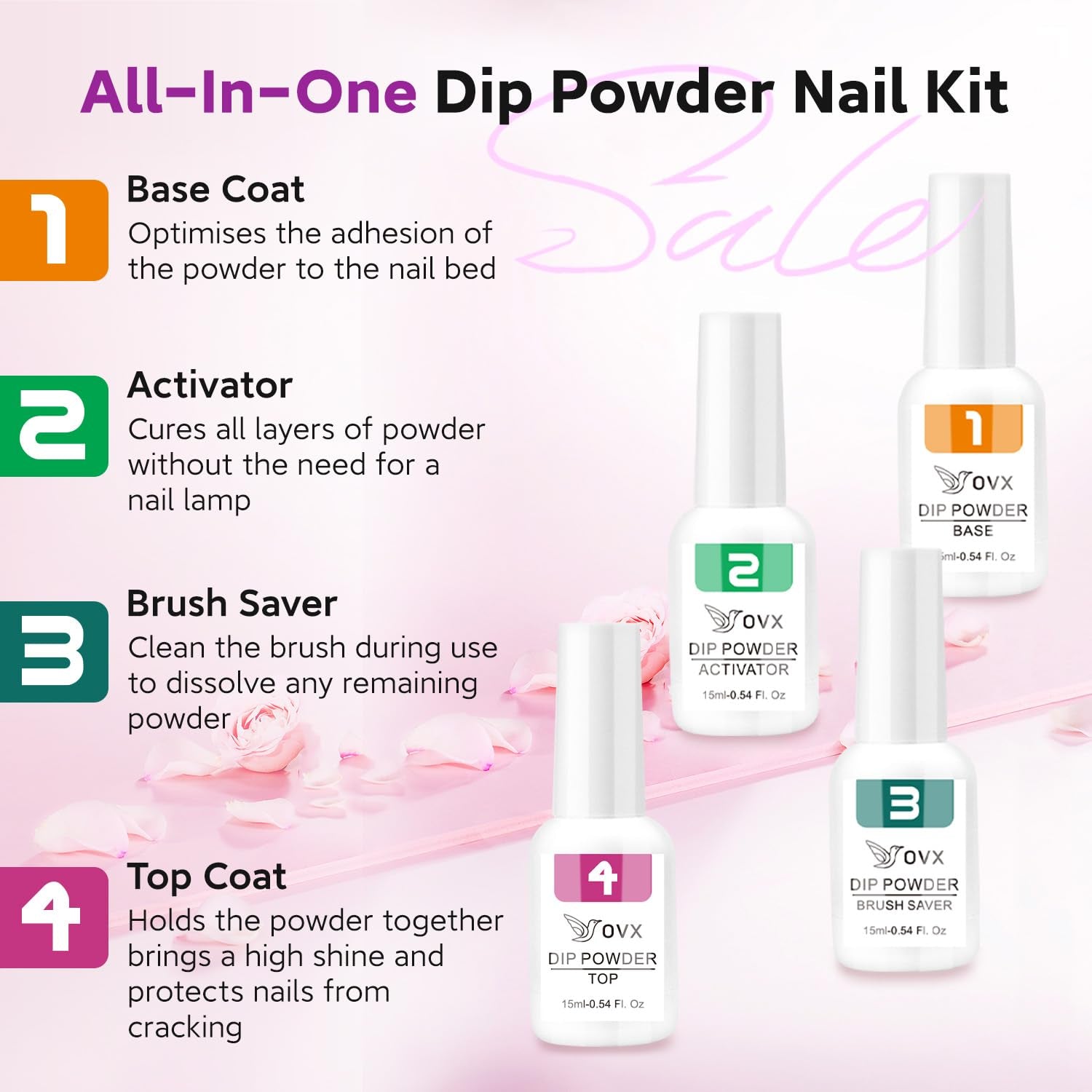 Dip Powder Nail Kit - 8 Colors Starter Set with Liquid, Recycling Tray for Beginners, Home and Salon Manicure Art