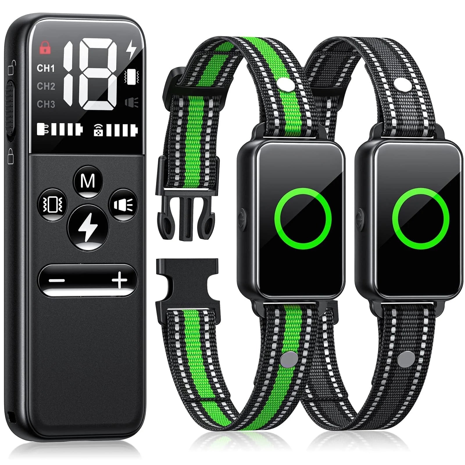 Dog Shock Collar 2 Dogs, Dog Training Collar with Remote, IPX7 Waterproof with 3 Training Modes, Suitable for All Breeds