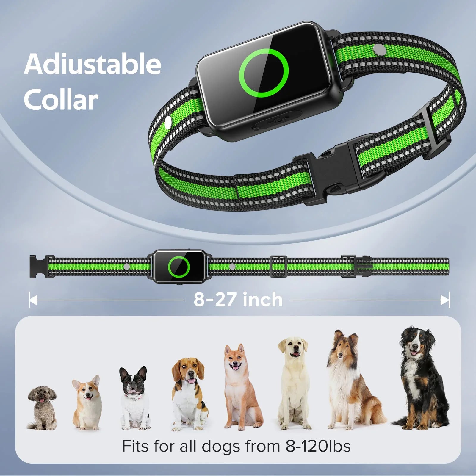 Dog Shock Collar 2 Dogs, Dog Training Collar with Remote, IPX7 Waterproof with 3 Training Modes, Suitable for All Breeds